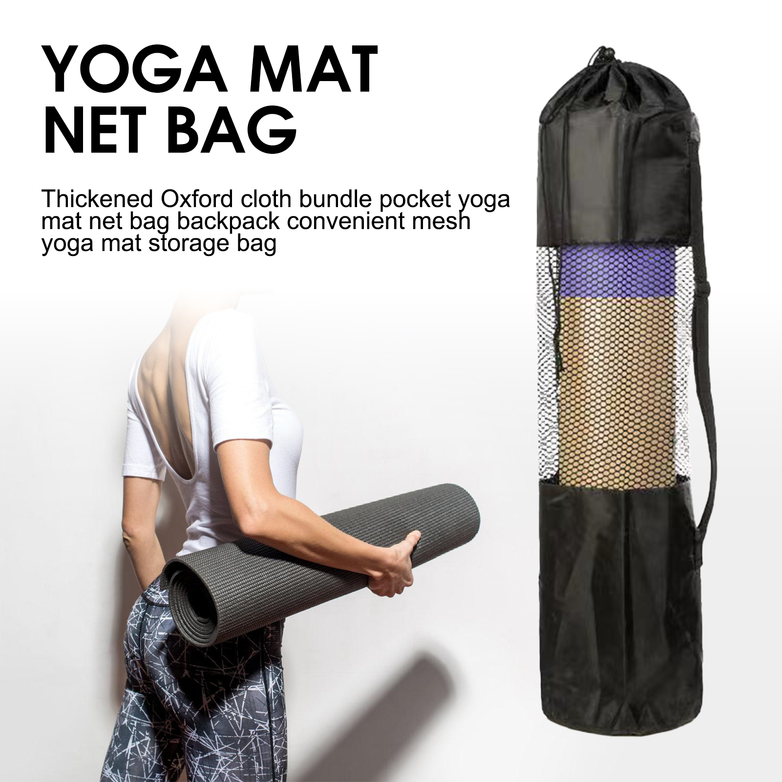 Outdoor Sport Bag - Yoga Mat Bag with Mesh Window