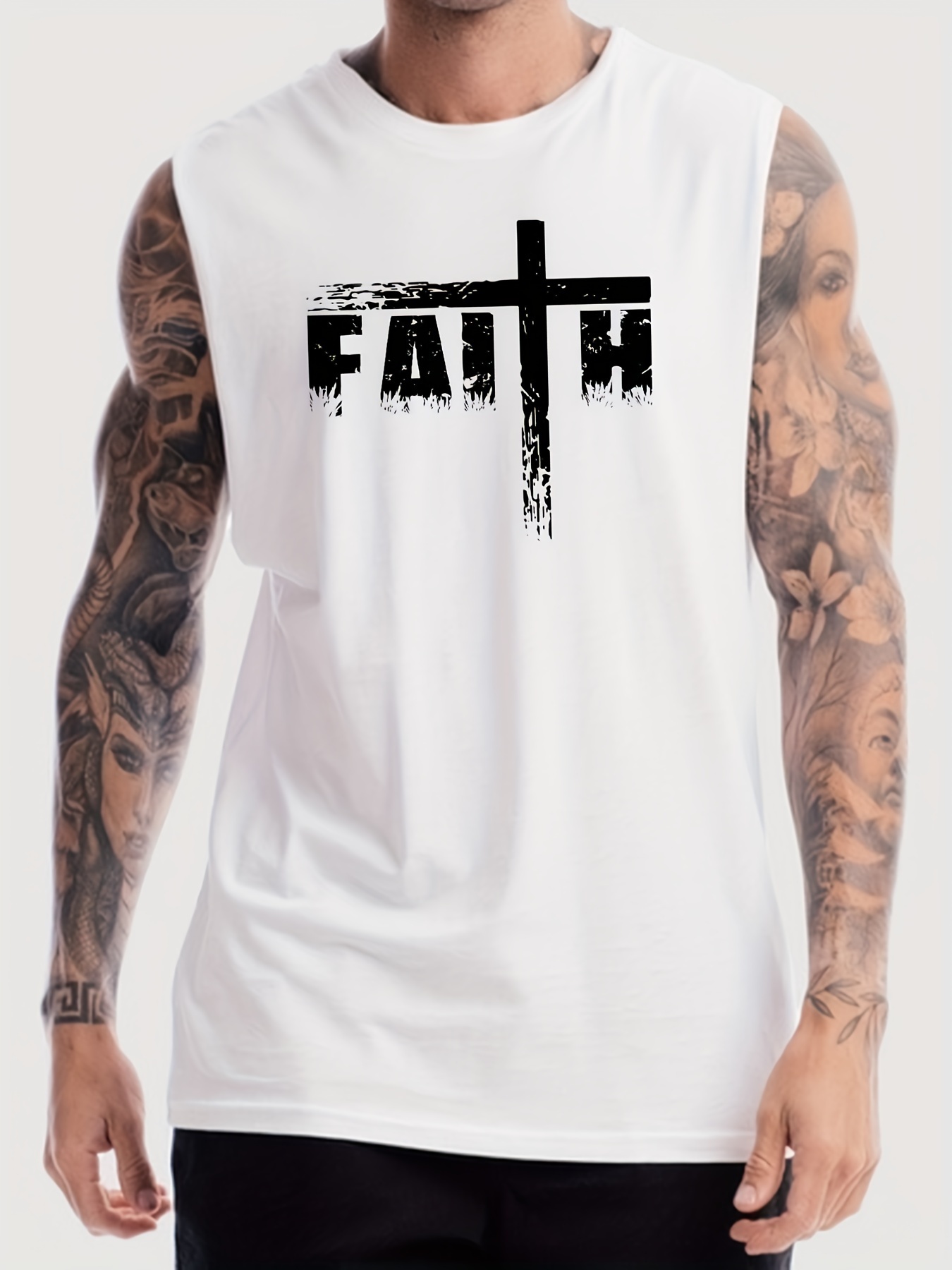 Outdoor Sports - FAITH exclusive cross-design print, men's casual
