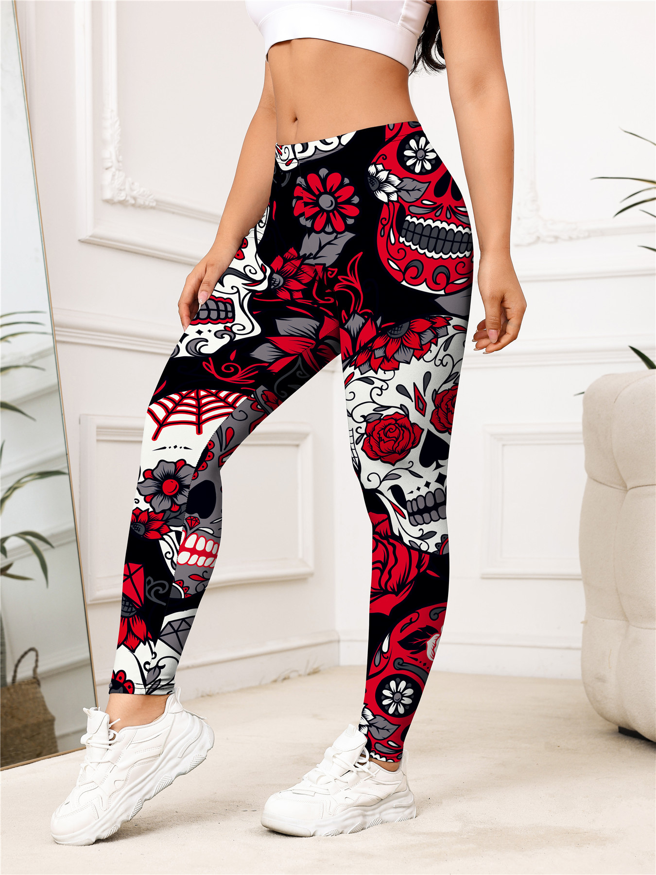 Ladies' high-waisted skeleton  - Outdoor Sport Leggings บทวิจารณ์และราคา
