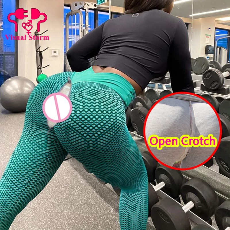 Woman Sexy Open Crotch Legging - Outdoor Sport Leggings บทวิจารณ์และราคา