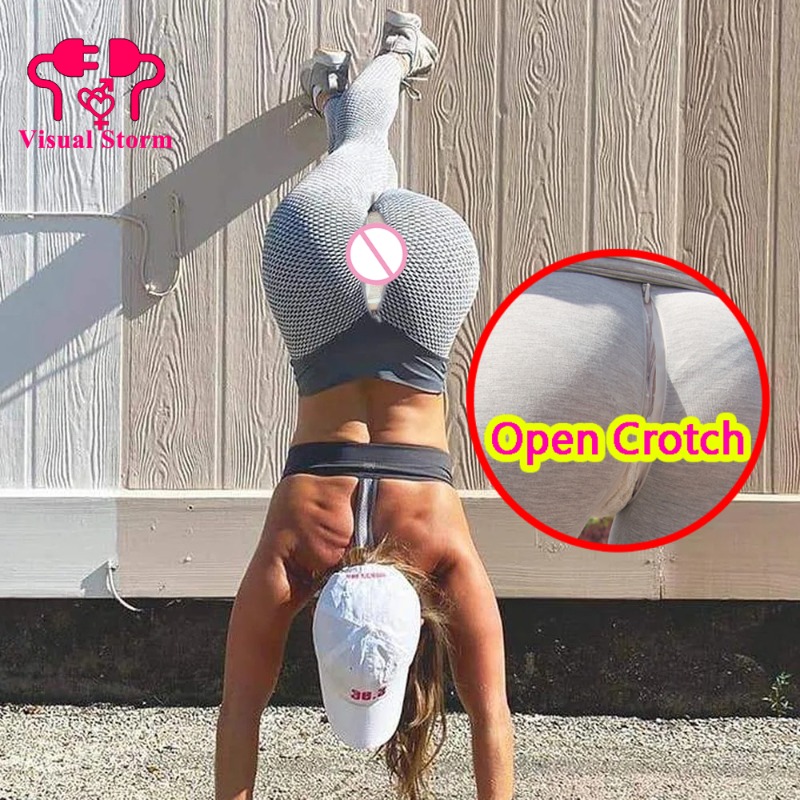 Woman Sexy Open Crotch Legging - Outdoor Sport Leggings บทวิจารณ์และราคา