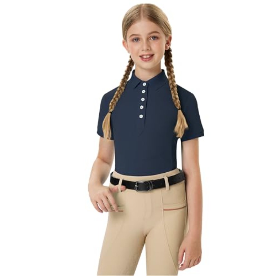 Girls Equestrian Shirt Short S - Polo Shirt Equestrian บทวิจารณ์และราคา