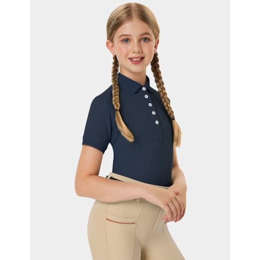 Girls Equestrian Shirt Short S - Polo Shirt Equestrian บทวิจารณ์และราคา
