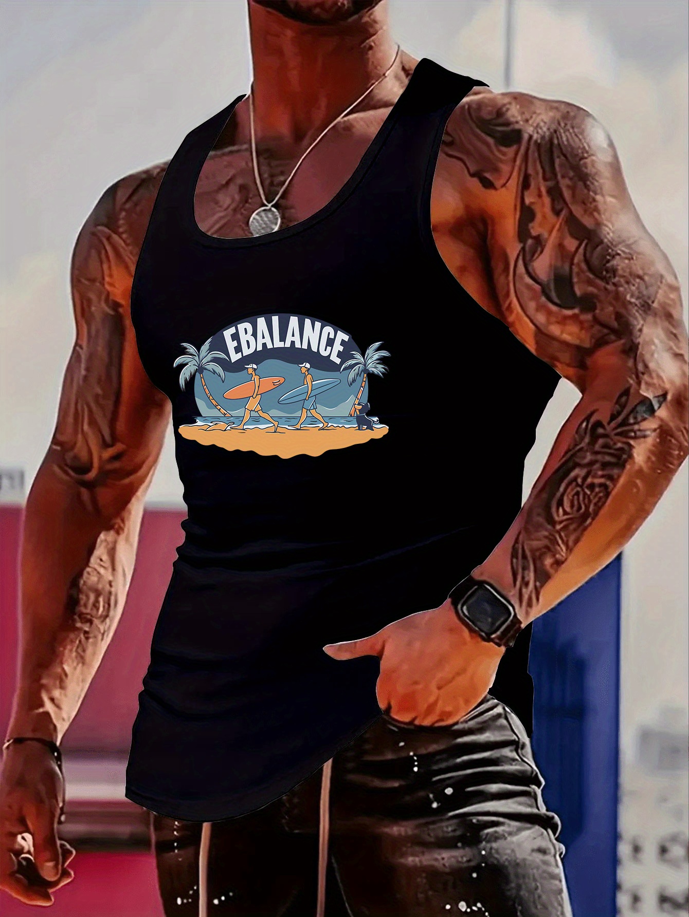 Fashionable trend muscular man - Outdoor Sports บทวิจารณ์และราคา