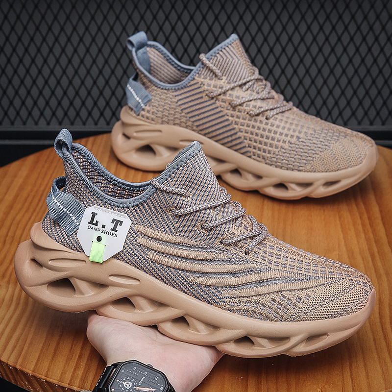Porous Mesh Upper Men Sneakers - Outdoor Sport With Sticks บทวิจารณ์และราคา