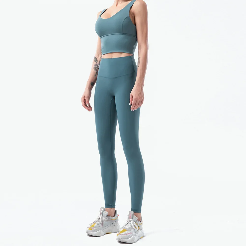 Naked-Feel Yoga Set Yoga Leggi - Outdoor Sport Leggings บทวิจารณ์และราคา