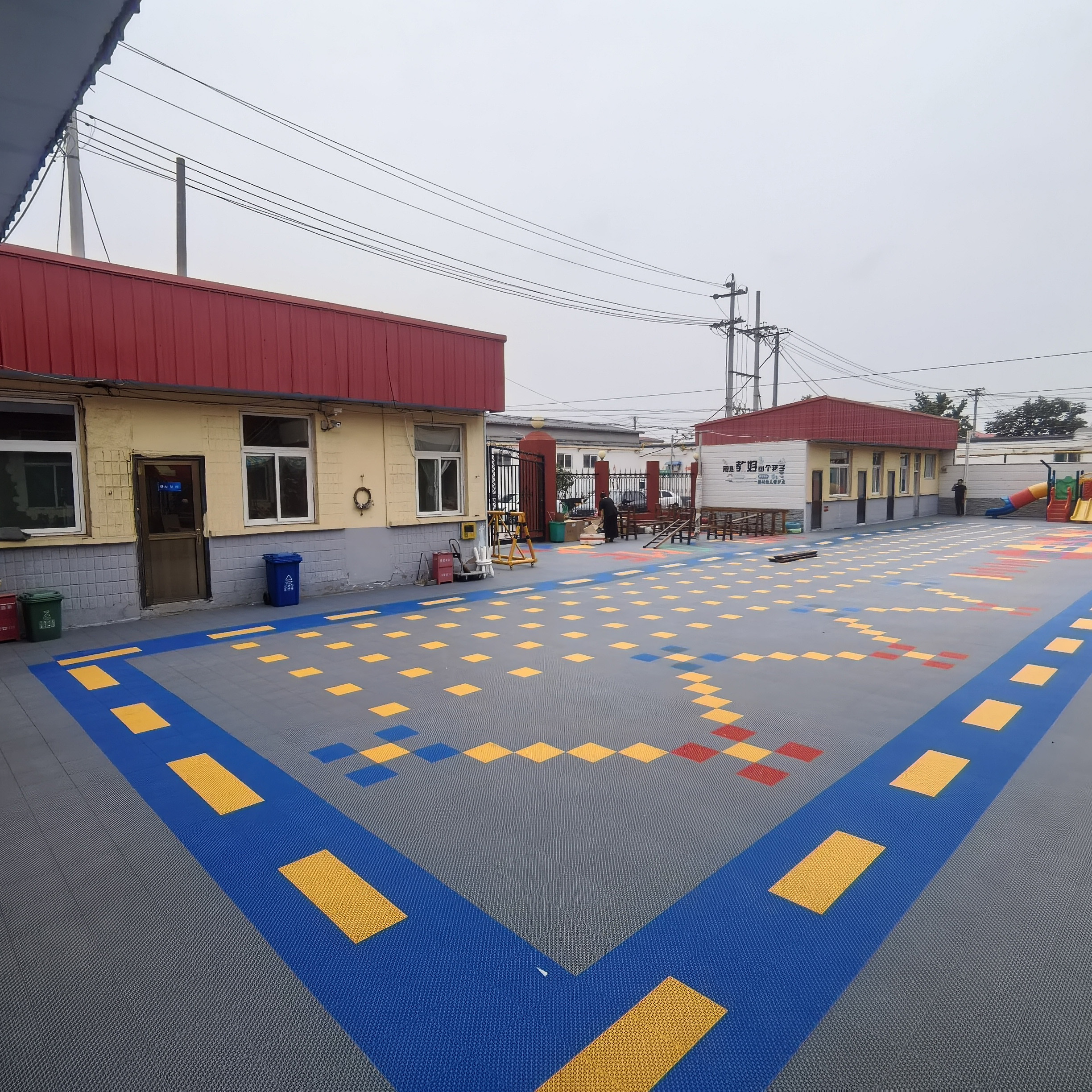 PP Plastic Custom Logo Outdoor - Outdoor Sport Floor Tiles บทวิจารณ์และราคา