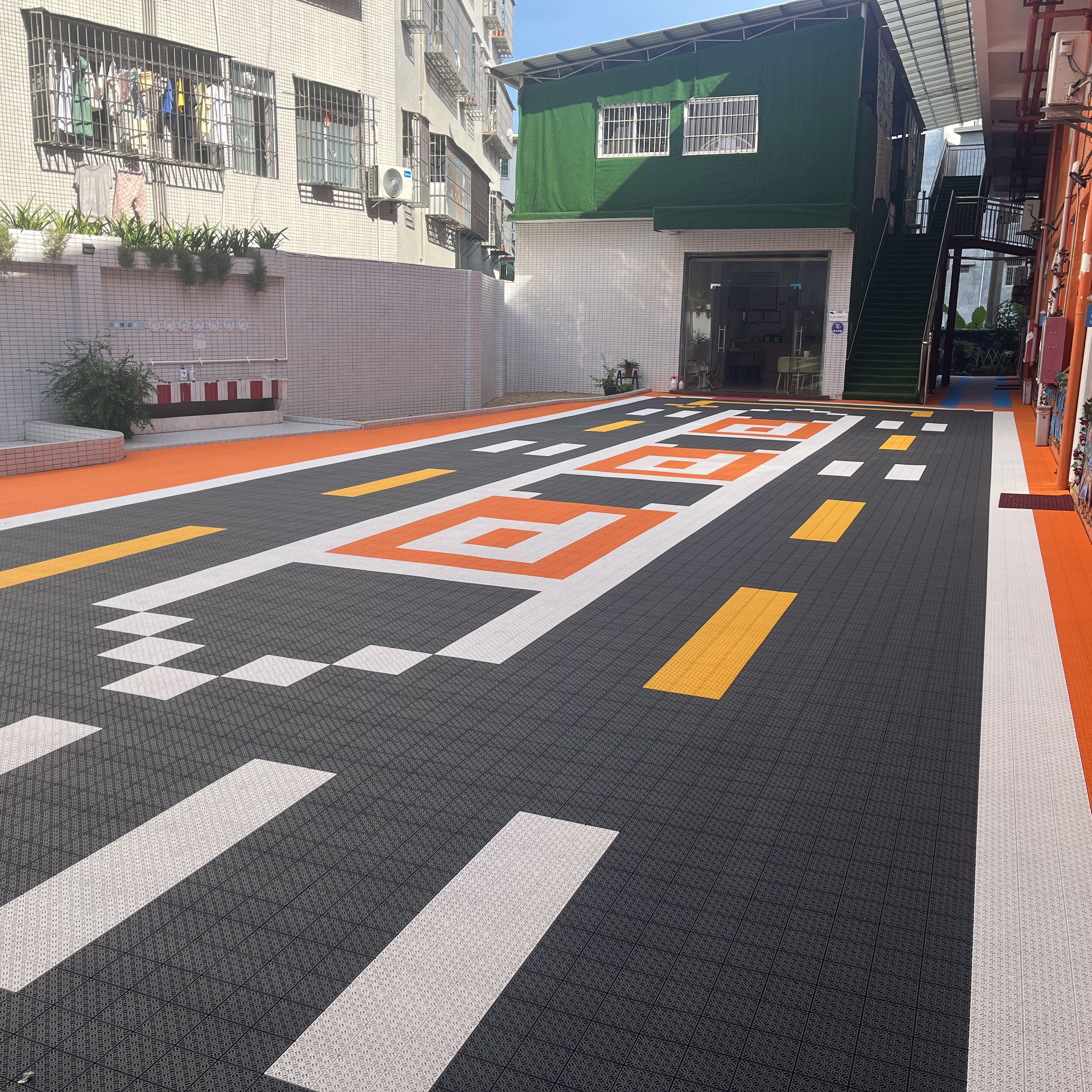 PP Plastic Custom Logo Outdoor - Outdoor Sport Floor Tiles บทวิจารณ์และราคา