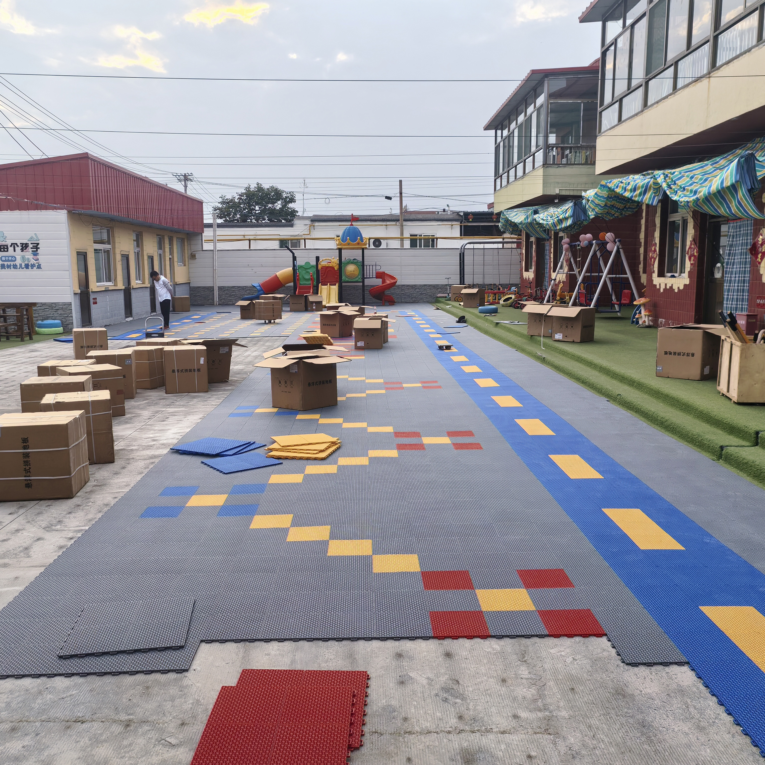 PP Plastic Custom Logo Outdoor - Outdoor Sport Floor Tiles บทวิจารณ์และราคา