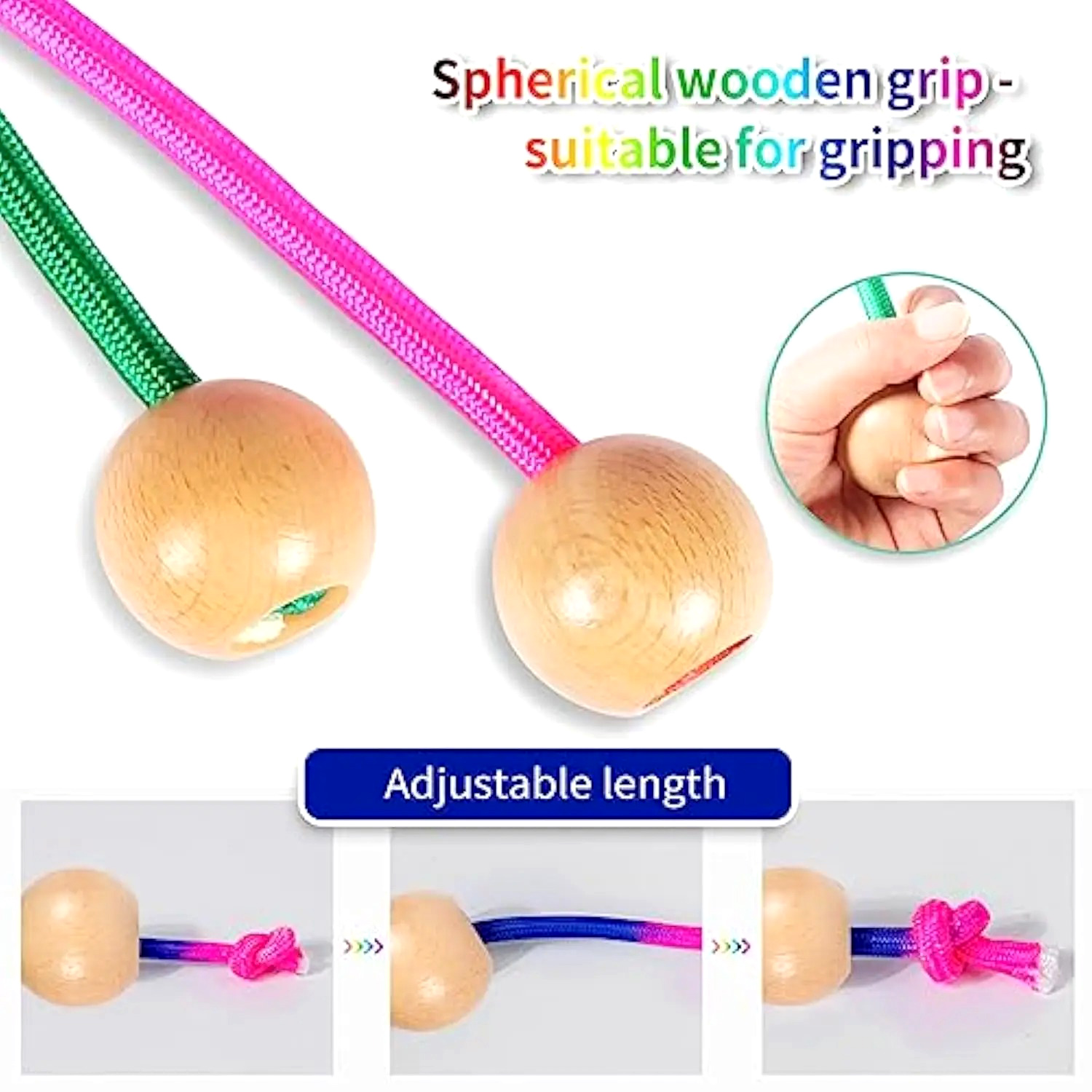 5M Rainbow Long Jump Rope for  - Speed Skipping Rope บทวิจารณ์และราคา