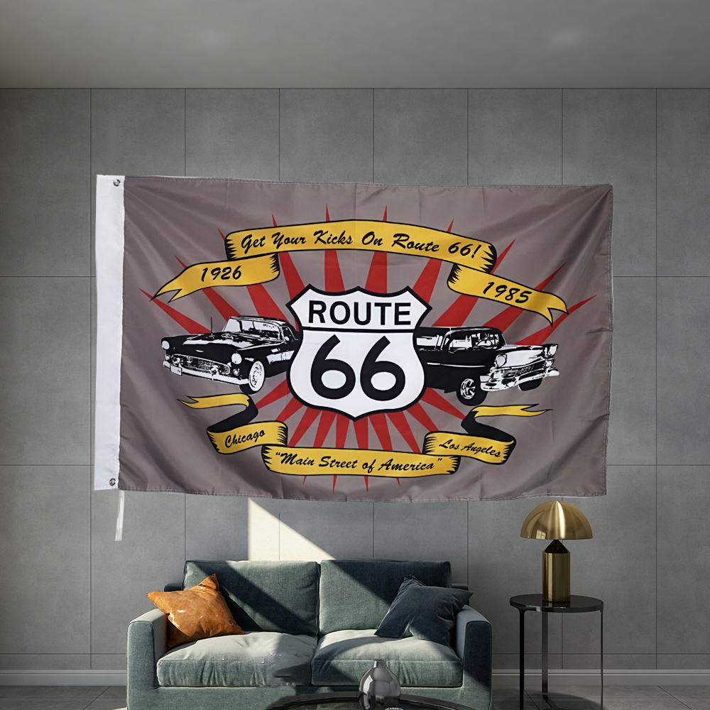Route 66 USA Flag Mother Road  - Outdoor Sport Usa บทวิจารณ์และราคา