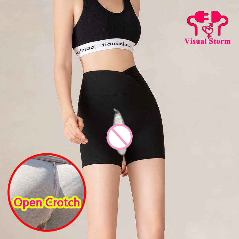 Woman Open Crotch Pants with H - Outdoor Sport Leggings บทวิจารณ์และราคา