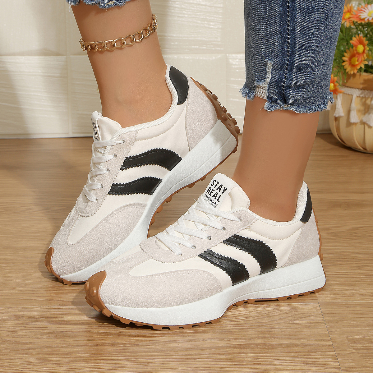 Women Sneakers Spring New Casu - Outdoor Sport With Sticks บทวิจารณ์และราคา