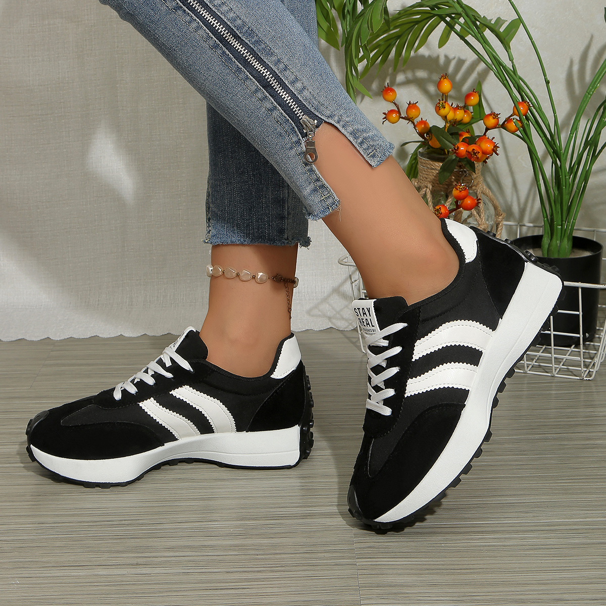 Women Sneakers Spring New Casu - Outdoor Sport With Sticks บทวิจารณ์และราคา