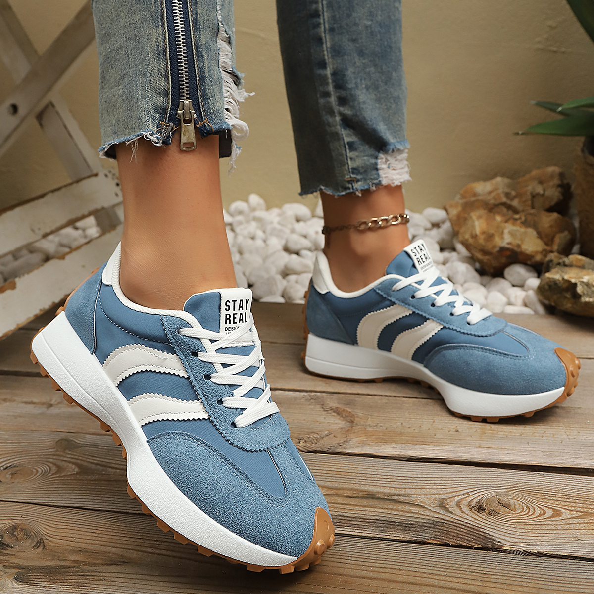 Women Sneakers Spring New Casu - Outdoor Sport With Sticks บทวิจารณ์และราคา