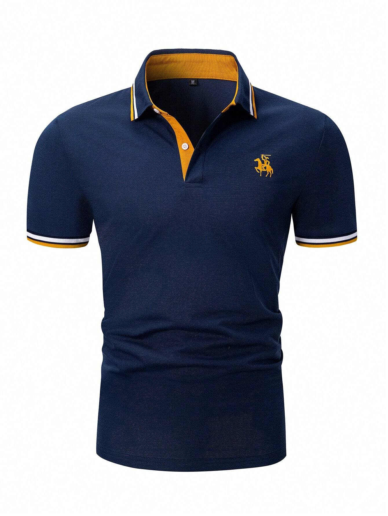 Men's Navy Blue Casual Polo Sh - Polo Shirt Equestrian บทวิจารณ์และราคา