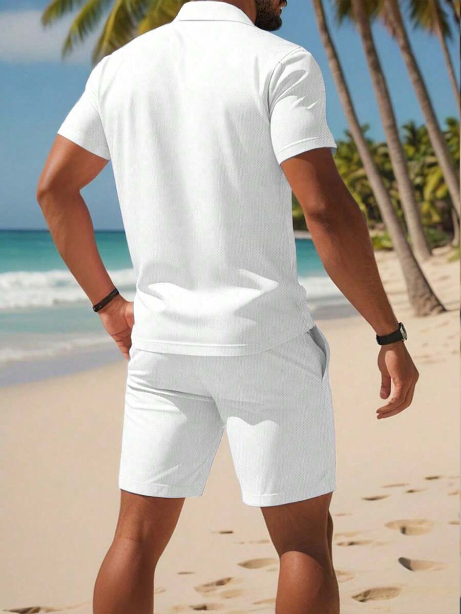 Men's White Casual Polo Shirt  - Polo Shirt Equestrian บทวิจารณ์และราคา