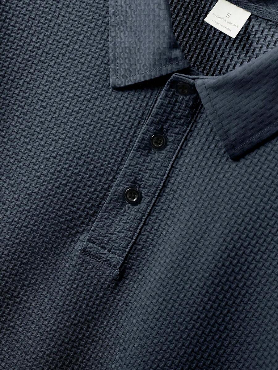 Men's Textured Polo Shirt with - Polo Shirt Equestrian บทวิจารณ์และราคา