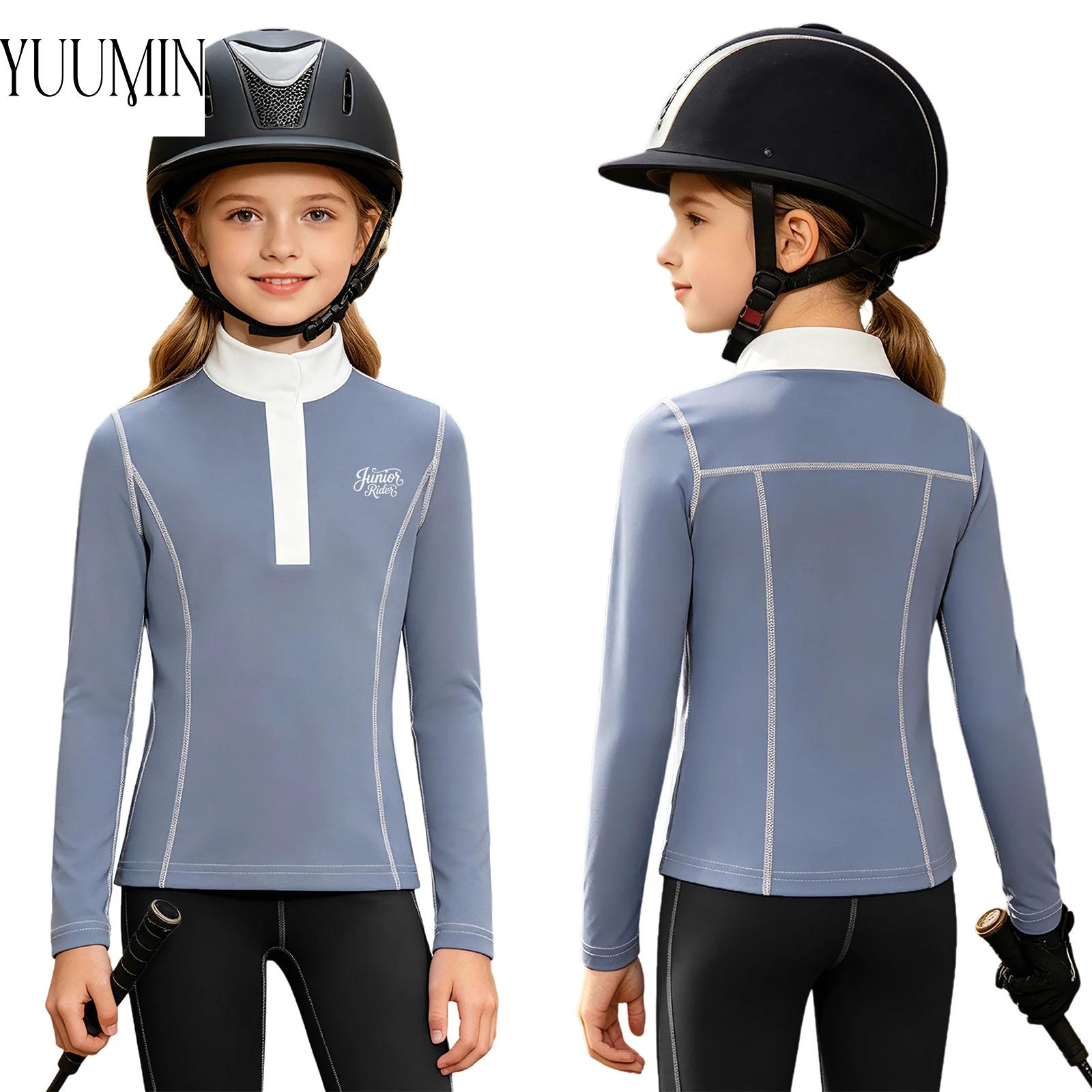 Kids Girls Equestrian Show Shi - Polo Shirt Equestrian บทวิจารณ์และราคา