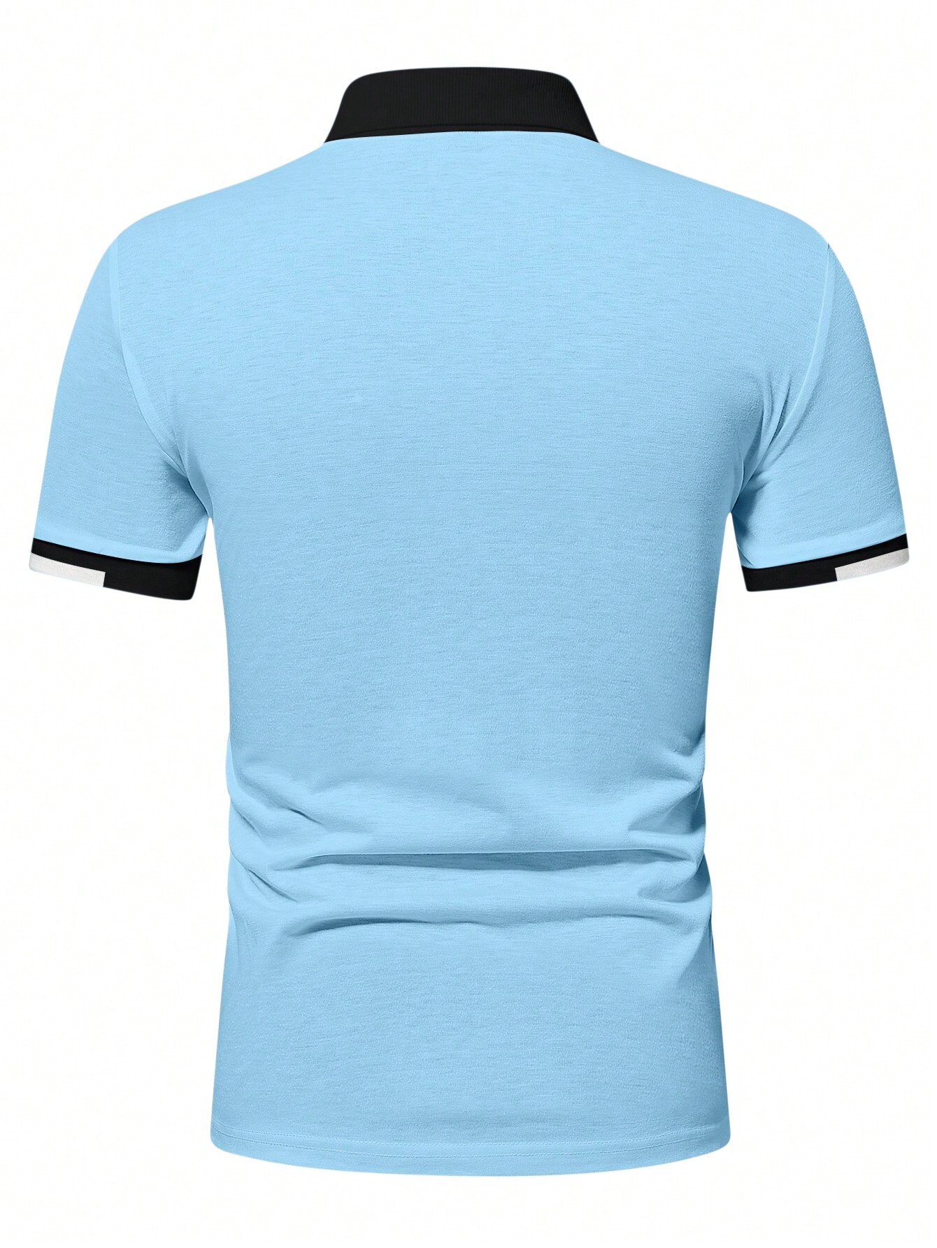 Men's Light Blue Contrast Trim - Polo Shirt Equestrian บทวิจารณ์และราคา