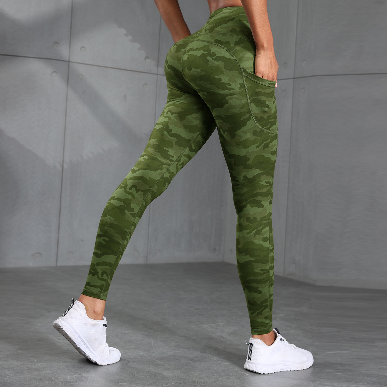 Camouflage Pockets Hight Waist - Outdoor Sport Leggings บทวิจารณ์และราคา