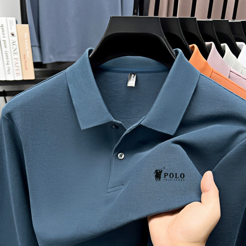 Men's brand polo shirt long sl - Polo Shirt Equestrian บทวิจารณ์และราคา