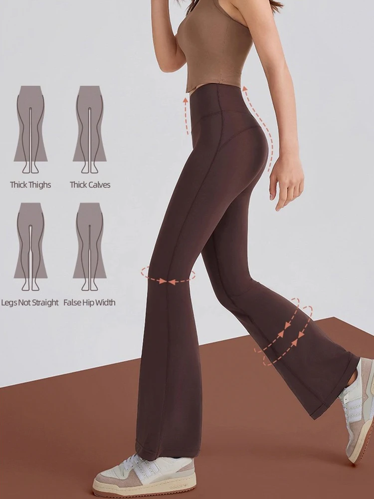 High Waist Slimming Flared Leg - Outdoor Sport Leggings บทวิจารณ์และราคา