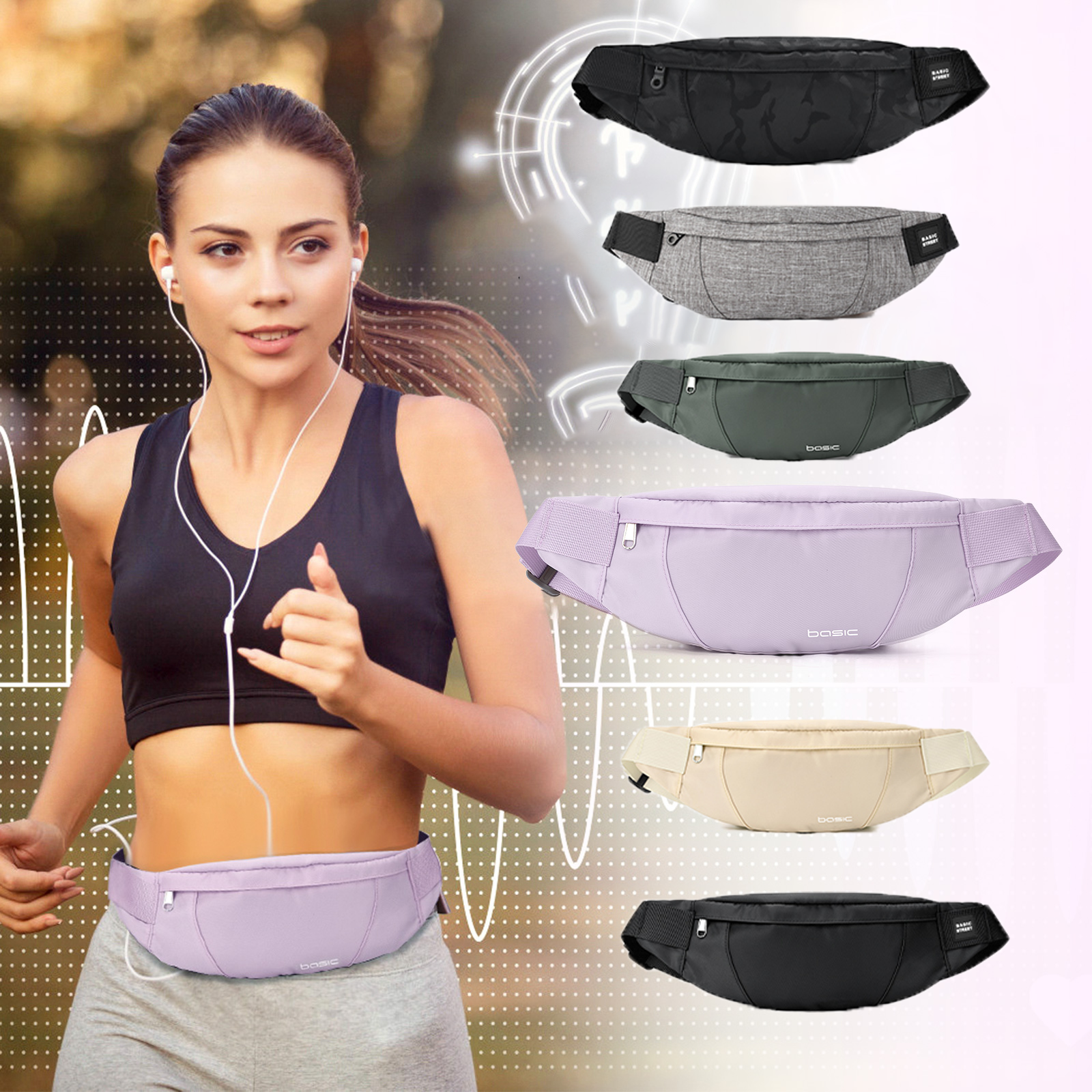 Fashion Running Waist Bag Wate - Outdoor Sport Bag บทวิจารณ์และราคา