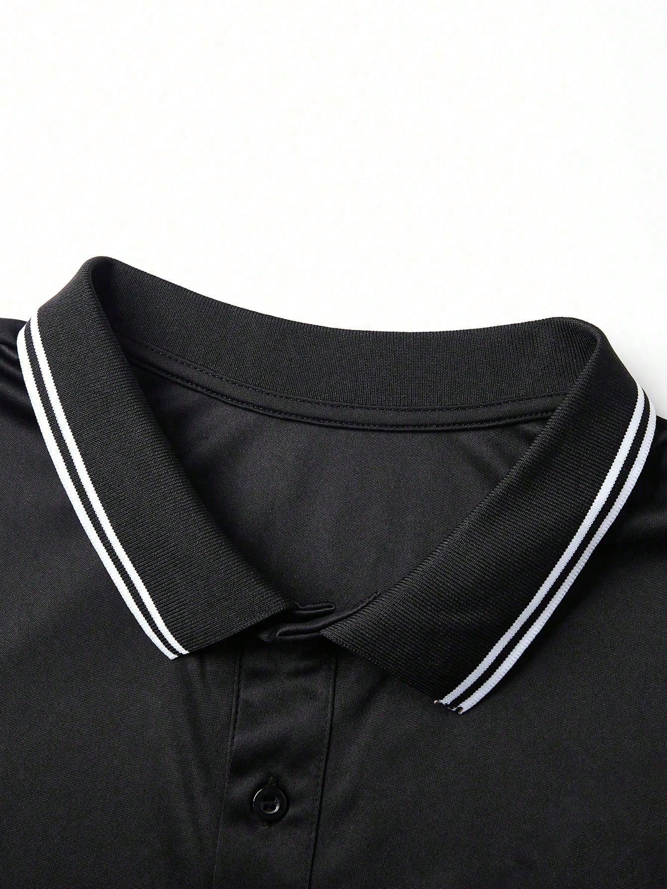Black Men's Short Sleeve Polo  - Polo Shirt Equestrian บทวิจารณ์และราคา