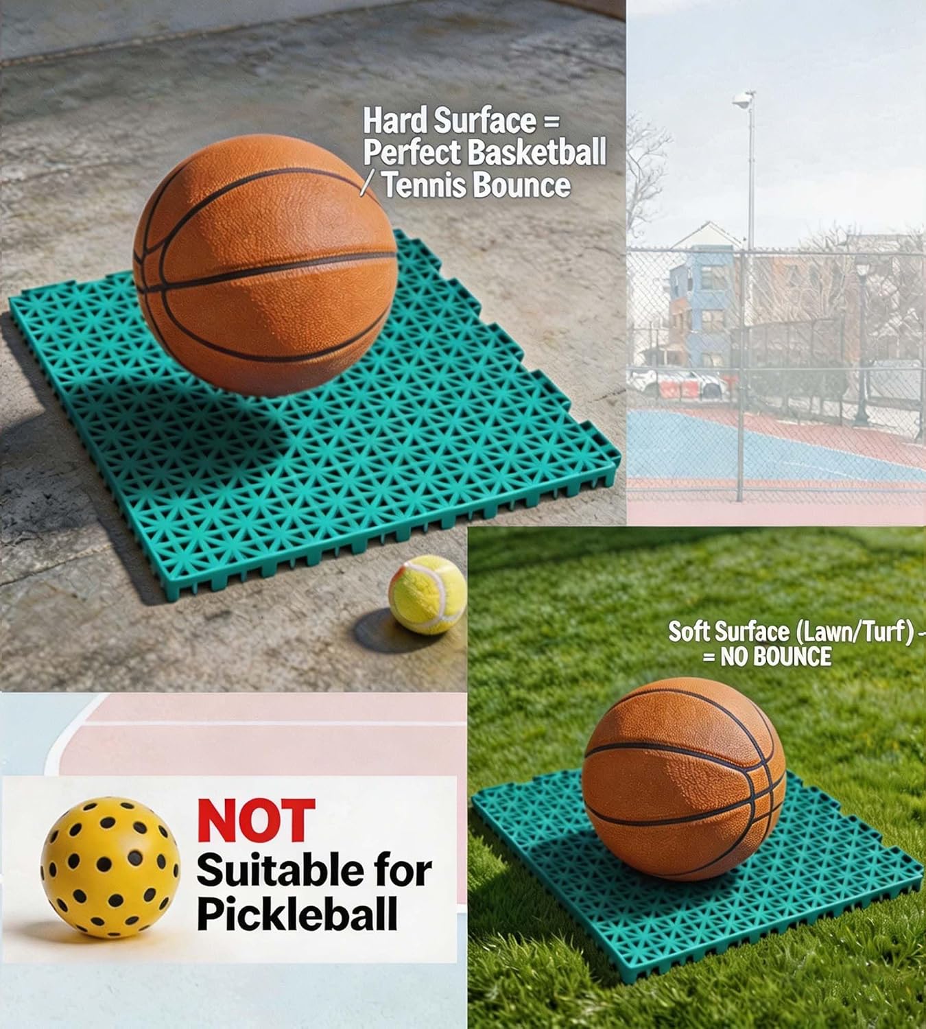 jxgzyy 24 PCS Basketball Court - Outdoor Sport Floor Tiles บทวิจารณ์และราคา